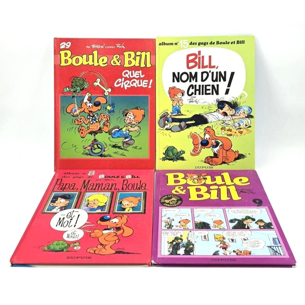 Lot de 4 BD Bande dessiné Boule & Bill - Jeunesse  Francais Dupuis